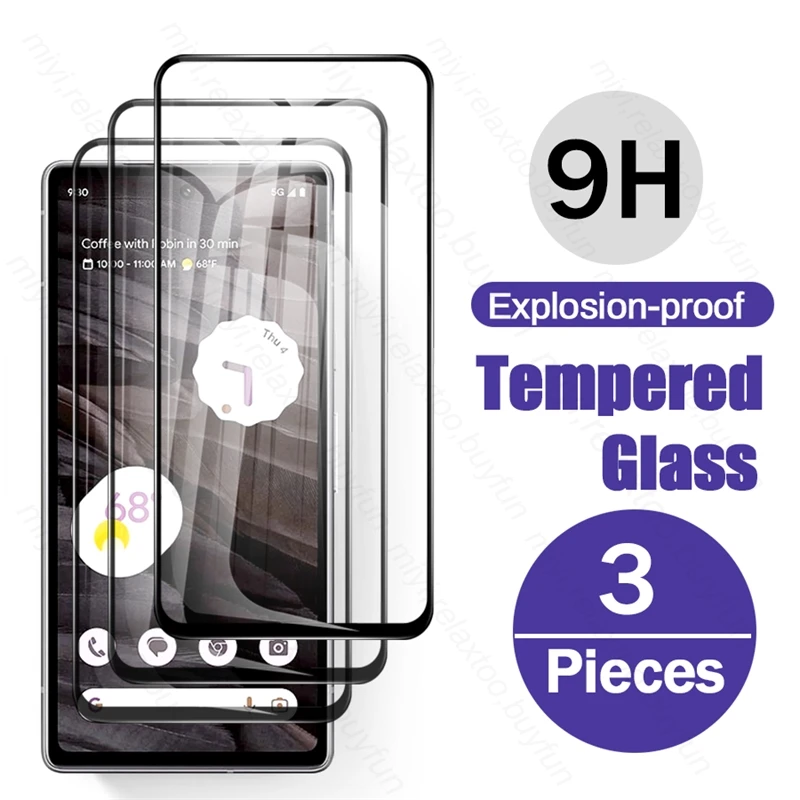 

3PCS For Google Pixel 7a 5G Protective Glass On Googe Gogle Pixel7a Pixel 7a 7 a a7 5G 6.1" Screen Protector Tempered Glass Film