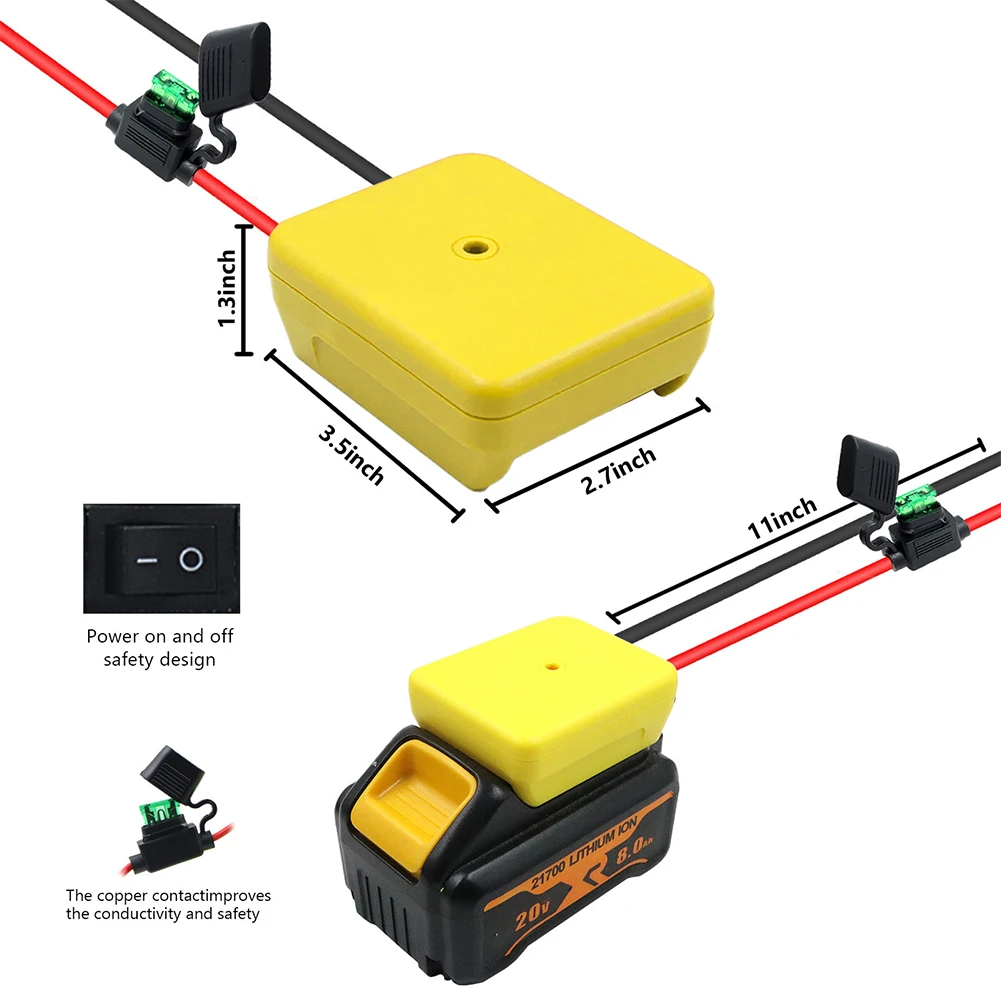 For DE WALT Battery Adapter 12 AWG DCB200 DCB203 DCB205 DCB206 Portable Design Durable And Practical Widely Applicable
For DE WALT Battery Adapter 12 AWG DCB200 DCB203 DCB205 DCB206 Portable Design Durable And Practical Widely Applicable