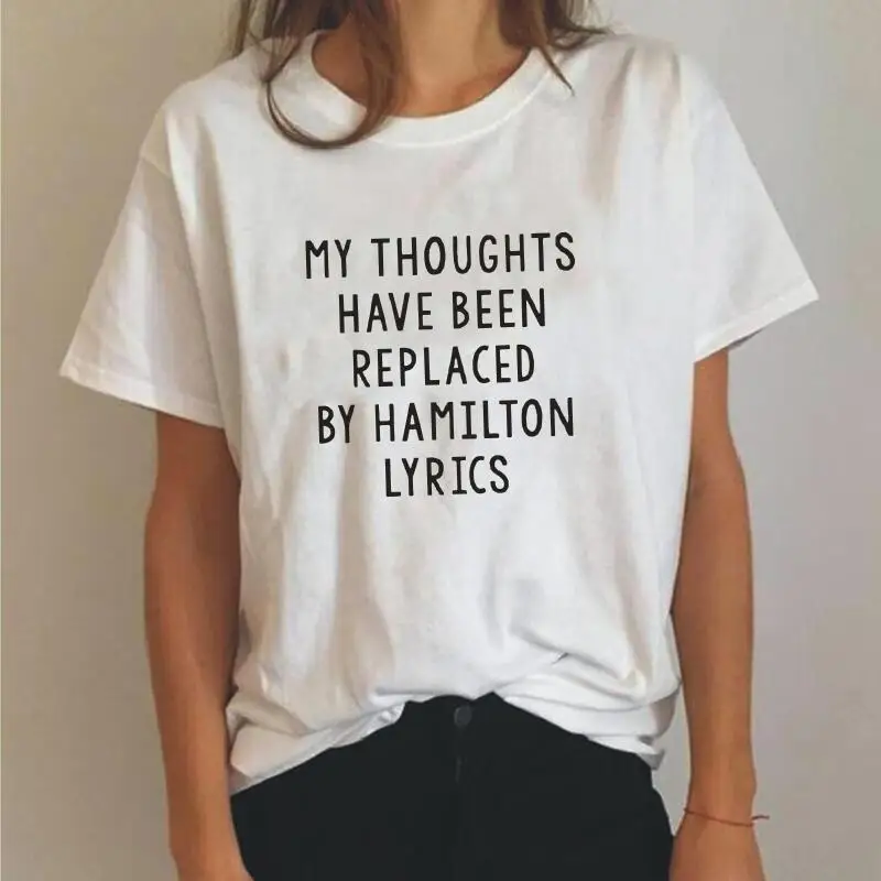 Летняя футболка в стиле Харадзюку, женская футболка с надписью «My имеются надпись Гамильтона», женские топы, Повседневная футболка
Летняя футболка в стиле Харадзюку, женская футболка с надписью «My имеются надпись Гамильтона», женские топы, Повседневная футболка