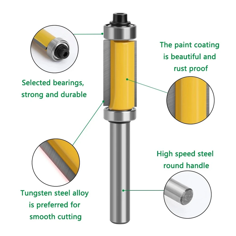 8mm Router Bit 8mm Shank Bearing Pattern Carbide Flush Double Bearing High-quality Milling Cutter High-quality
8mm Router Bit 8mm Shank Bearing Pattern Carbide Flush Double Bearing High-quality Milling Cutter High-quality