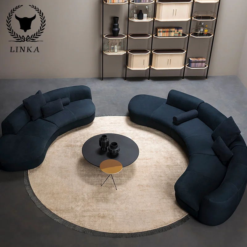 Italian frosted leather sofa modern minimalist corner curved designer villa large apartment sofa
Italian frosted leather sofa modern minimalist corner curved designer villa large apartment sofa