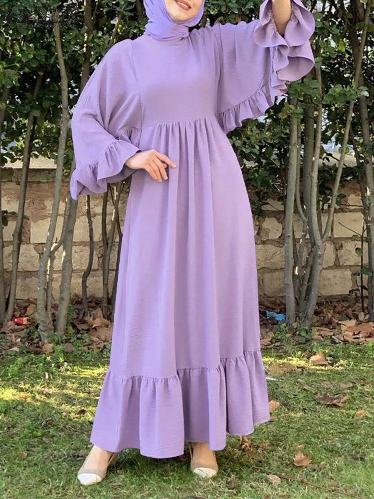 Платье ZANZEA женское с оборками, элегантный Однотонный сарафан в мусульманском стиле, с круглым вырезом, с пышными рукавами, повседневный пра...
Платье ZANZEA женское с оборками, элегантный Однотонный сарафан в мусульманском стиле, с круглым вырезом, с пышными рукавами, повседневный пра...