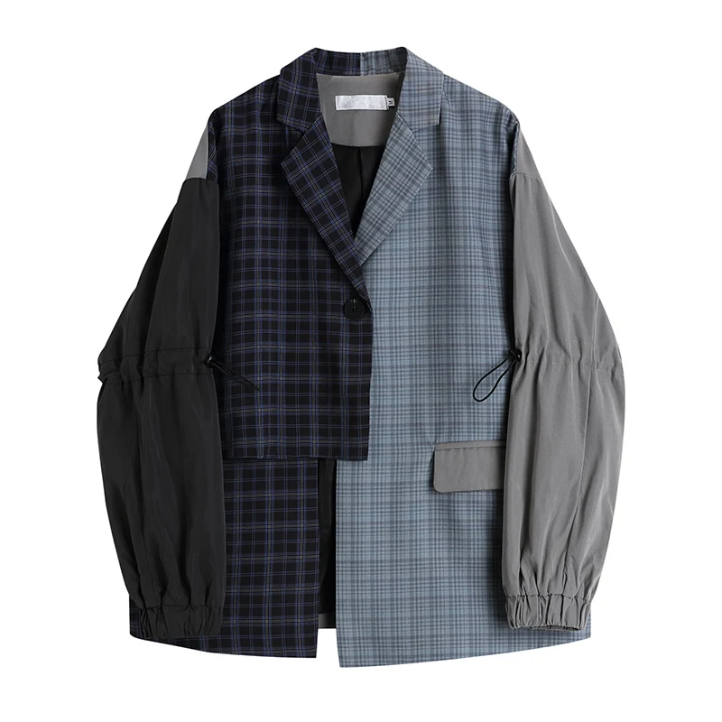Autumn Plaid Stitching Suit Jacket Women's Irregular Drawstring Long Sleeve Notched Collar Casual Female Blazers Chaqueta Mujer
Autumn Plaid Stitching Suit Jacket Women's Irregular Drawstring Long Sleeve Notched Collar Casual Female Blazers Chaqueta Mujer
