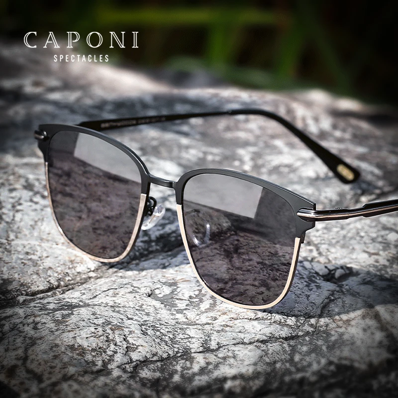 CAPONI Luxury Design Sunglasses Men Polarized Photochromic Fashion Shades For Male Polarized Driving Fishing Sun Glasses BS3057
CAPONI Luxury Design Sunglasses Men Polarized Photochromic Fashion Shades For Male Polarized Driving Fishing Sun Glasses BS3057
