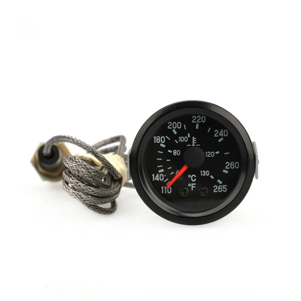 With Sensor Water Temperature Gauge 130℃/265℉ ABS+Metal Accessories Pointer Mechanical Temperature Sensor Durable New
With Sensor Water Temperature Gauge 130℃/265℉ ABS+Metal Accessories Pointer Mechanical Temperature Sensor Durable New