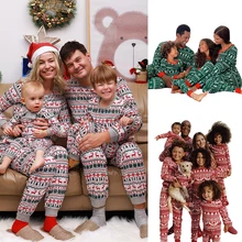 2023 Christmas Pajamas for the Whole Family Vintage Print Mother Kids Baby Family look Pyjamas Sibling Look Couple Look Clothes