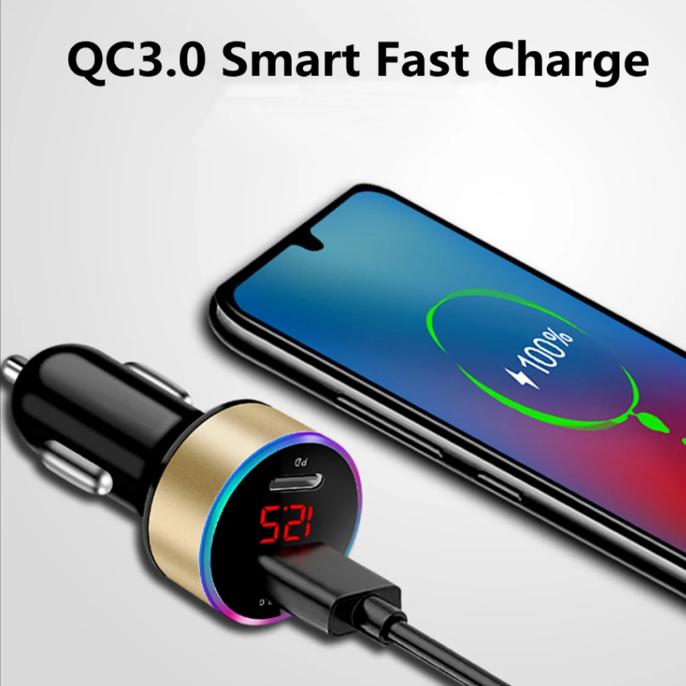 Wholesale USB Car Charger 12V 24V USB Charger Adapter PD+QC3.0 Dual USB Fast Charging Digital Voltmeter for Phone GPS with Cable
Wholesale USB Car Charger 12V 24V USB Charger Adapter PD+QC3.0 Dual USB Fast Charging Digital Voltmeter for Phone GPS with Cable