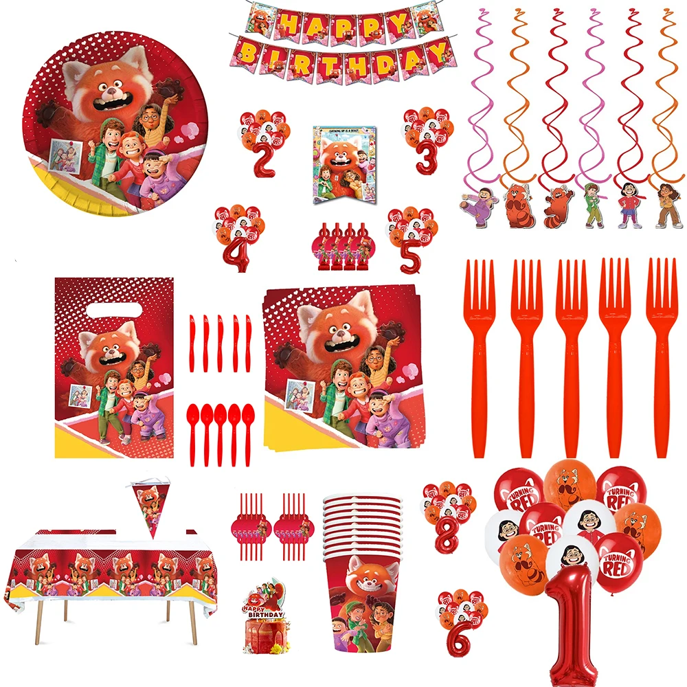 Pixar Turning Red Party Supplies Disney Panda Plates Cups Napkins Tablecloth Banner Balloons Cake Toppers Shower Decoration
Pixar Turning Red Party Supplies Disney Panda Plates Cups Napkins Tablecloth Banner Balloons Cake Toppers Shower Decoration