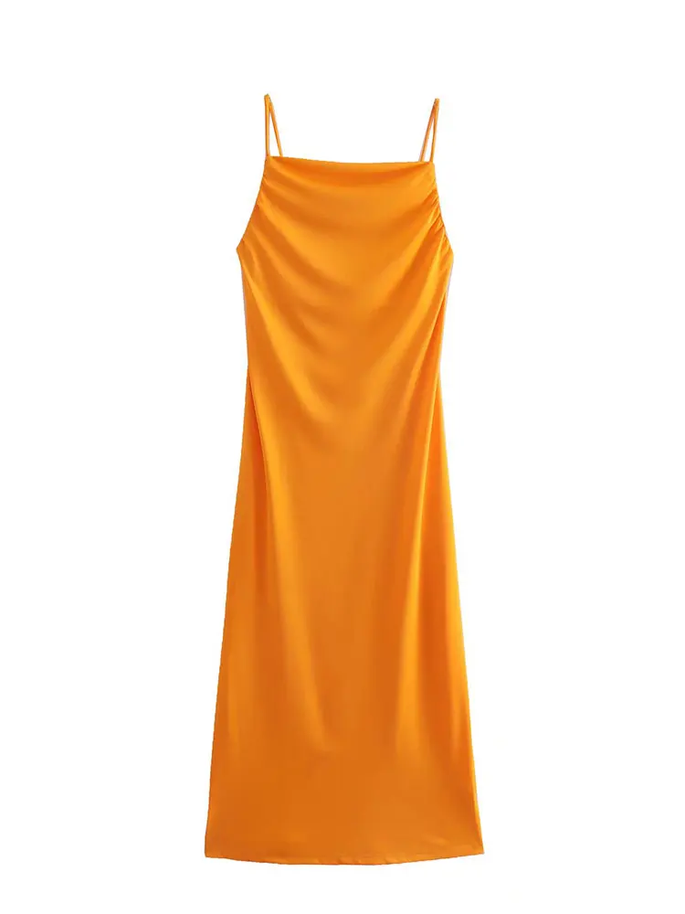 Платье женское Плиссированное средней длины на молнии с открытой спиной и тонкими бретельками
Платье женское Плиссированное средней длины на молнии с открытой спиной и тонкими бретельками