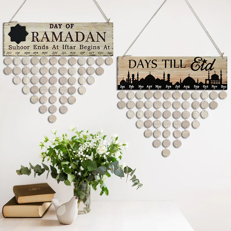 Eid Mubarak Hanging Wooden Advent Calendar Ramadan Kareem Decor Countdown Calendar Gifts Muslim Islamic Party Decorations
Eid Mubarak Hanging Wooden Advent Calendar Ramadan Kareem Decor Countdown Calendar Gifts Muslim Islamic Party Decorations