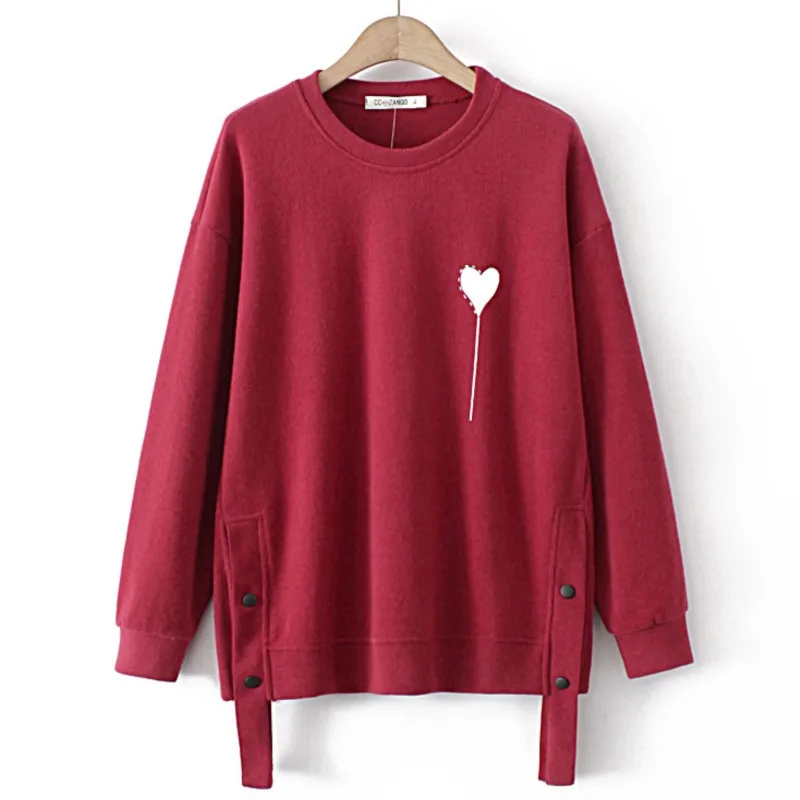 2022 Autumn Plus Size Hoodies 4xl Women Clothing Loose Fit Heart Print Sweatshirts Casual O-Neck Long Sleeve Open Fork Hem Tops
2022 Autumn Plus Size Hoodies 4xl Women Clothing Loose Fit Heart Print Sweatshirts Casual O-Neck Long Sleeve Open Fork Hem Tops
