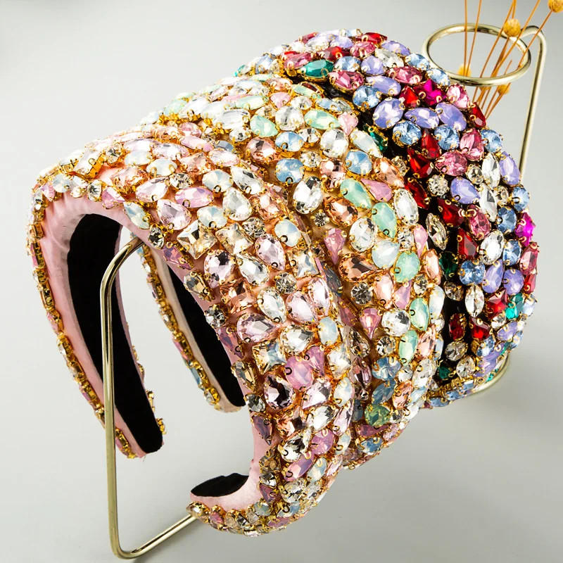 Luxury Baroque Full Diamond Sponge Headbands Fashion Hair Accessories Women Trend Color Rhinestone Dance Hairband Hair Hoop New
Luxury Baroque Full Diamond Sponge Headbands Fashion Hair Accessories Women Trend Color Rhinestone Dance Hairband Hair Hoop New