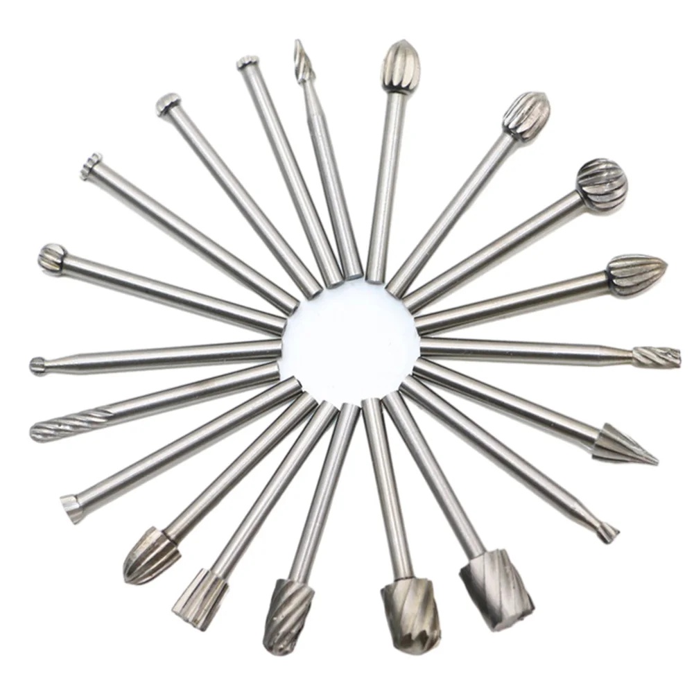 20pcs HSS Rotary Router Bits Grinding Head Polishing Bit File Cutter 3.1mm Shank For Wood Carving Rotary Tools Grinder Parts
20pcs HSS Rotary Router Bits Grinding Head Polishing Bit File Cutter 3.1mm Shank For Wood Carving Rotary Tools Grinder Parts