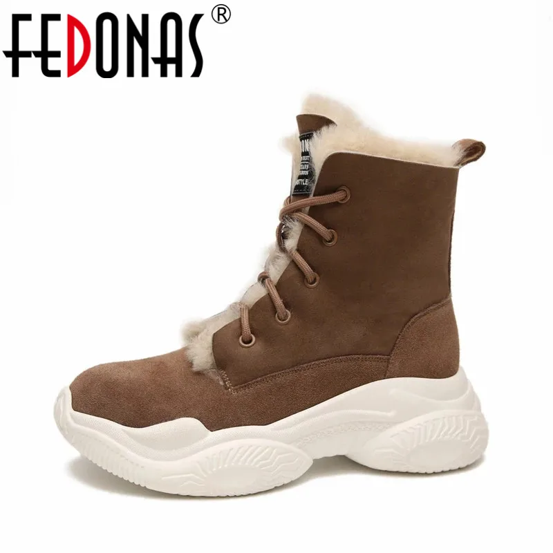 FEDONAS 2021 Fashion Warm Woman Ankle Boots Autumn Winter Warm Cow Suede Party Office Prom Basic High Flatforms boots Woman
FEDONAS 2021 Fashion Warm Woman Ankle Boots Autumn Winter Warm Cow Suede Party Office Prom Basic High Flatforms boots Woman