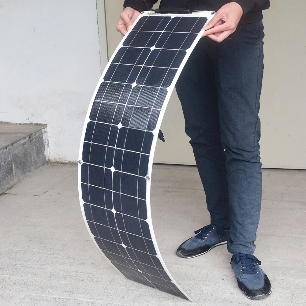 100W ETFE Solar Panel Kit Complete 12v Battery Charger Photovoltaic Panel System for Home Car RV Camper Waterproof 1060*277mm
100W ETFE Solar Panel Kit Complete 12v Battery Charger Photovoltaic Panel System for Home Car RV Camper Waterproof 1060*277mm