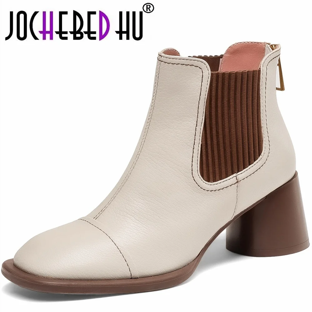 【JOCHEBED HU】Color Matching Genuine Leather Boots Female Net Red Korean Thick Heel Boots Chelsea Boots High Heel Short Boots
【JOCHEBED HU】Color Matching Genuine Leather Boots Female Net Red Korean Thick Heel Boots Chelsea Boots High Heel Short Boots