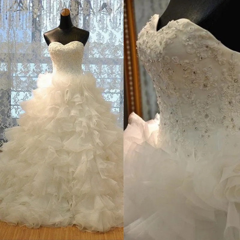 2022 New White Sweetheart Wedding Dress Lace Pearls Beads Mermaid Tiered Ruffles Robe De Soiree Turkish Couture Dubai Abendkle
2022 New White Sweetheart Wedding Dress Lace Pearls Beads Mermaid Tiered Ruffles Robe De Soiree Turkish Couture Dubai Abendkle