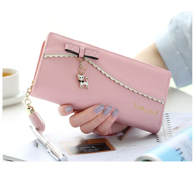 Женский кошелек подвесная версия длинный кошелек с подвеской кошка кружевной мультяшный кошелек 
Женский кошелек подвесная версия длинный кошелек с подвеской кошка кружевной мультяшный кошелек