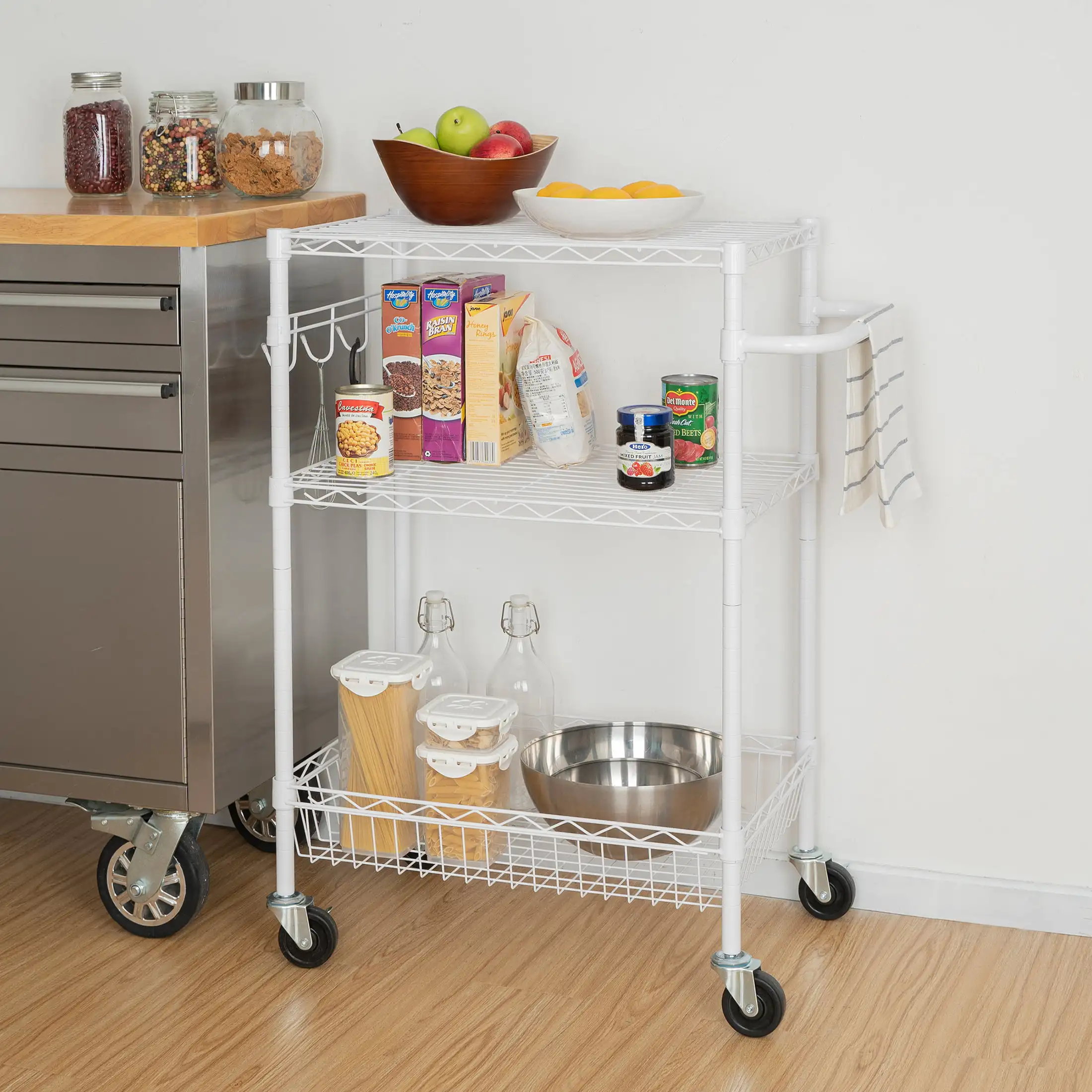 Hyper Tough 3-Tier Multipurpose Rolling Cart for Adult, White Color, 500lbs Load Capacity
Hyper Tough 3-Tier Multipurpose Rolling Cart for Adult, White Color, 500lbs Load Capacity