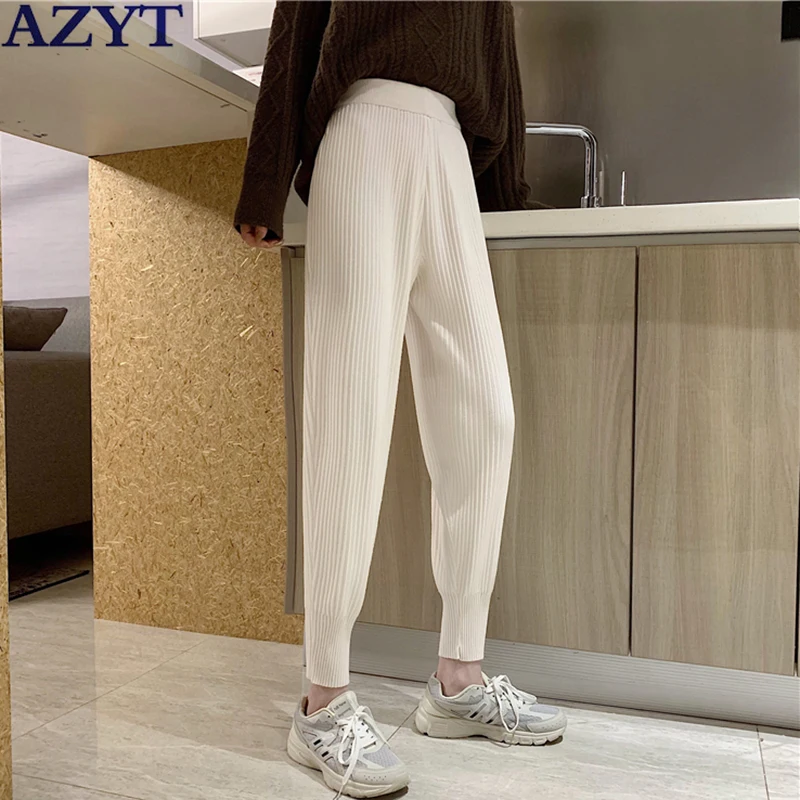 Женские вязаные шаровары AZYT, повседневные спортивные брюки до щиколотки с высокой талией, уличная одежда, весна-осень 2022
Женские вязаные шаровары AZYT, повседневные спортивные брюки до щиколотки с высокой талией, уличная одежда, весна-осень 2022