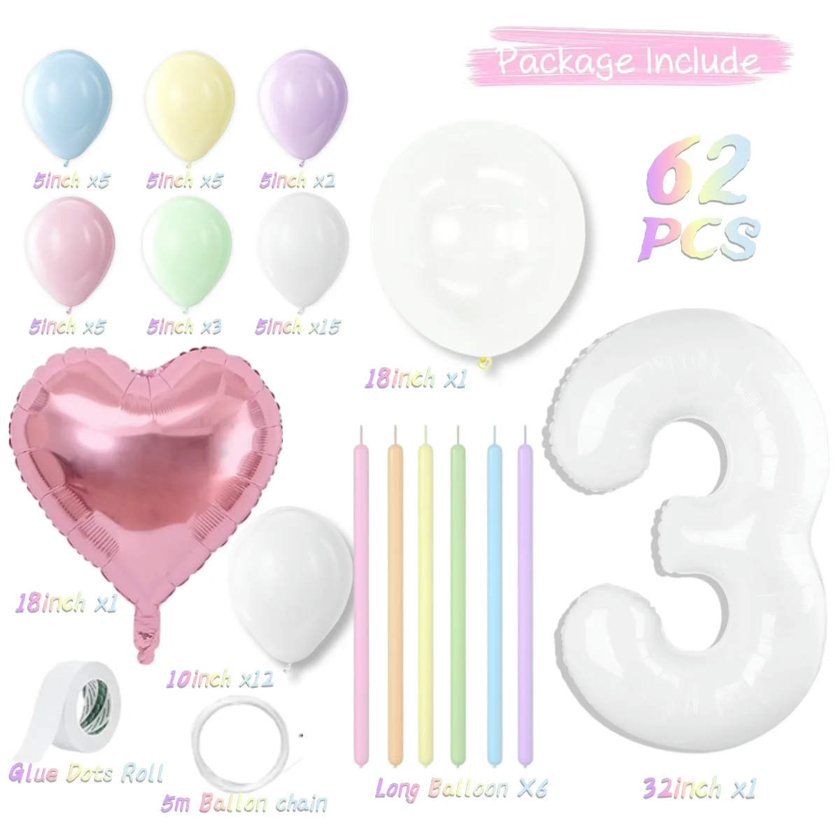 Набор воздушных шаров для дня рождения
Набор воздушных шаров для дня рождения