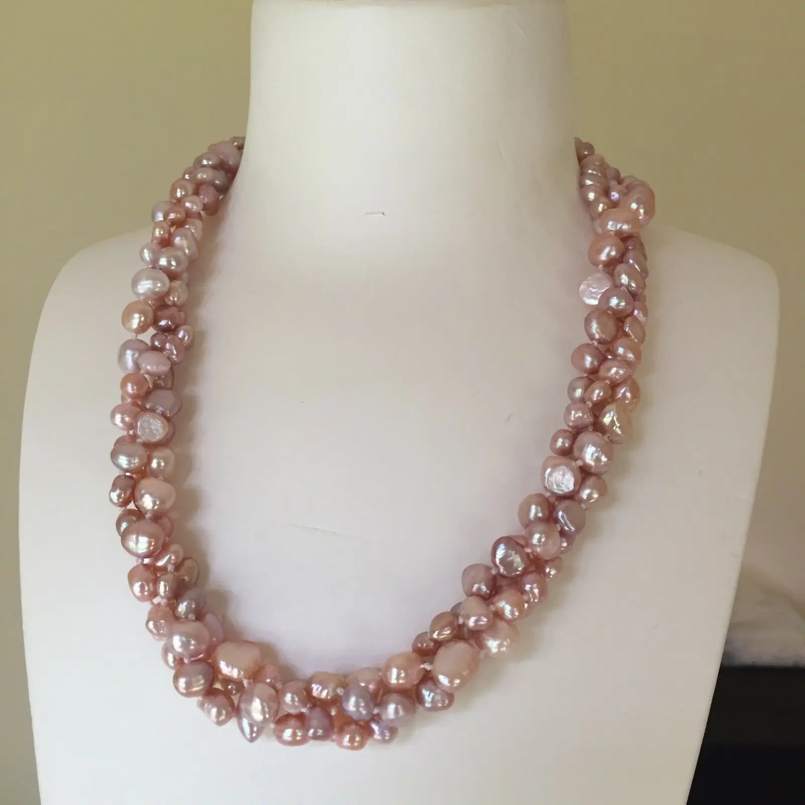 New 3strands 8-9/7-8/5-6mm baroque white Purple freshwater cultured pearl necklace long 50cm fashion jewelry
New 3strands 8-9/7-8/5-6mm baroque white Purple freshwater cultured pearl necklace long 50cm fashion jewelry