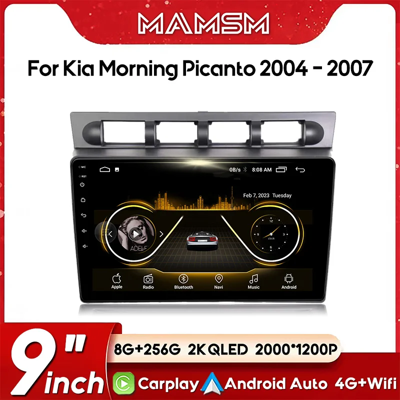 Автомобильное радио для Kia Morning Picanto 2004-2007 4G WIFI GPS-навигация Мультимедийное