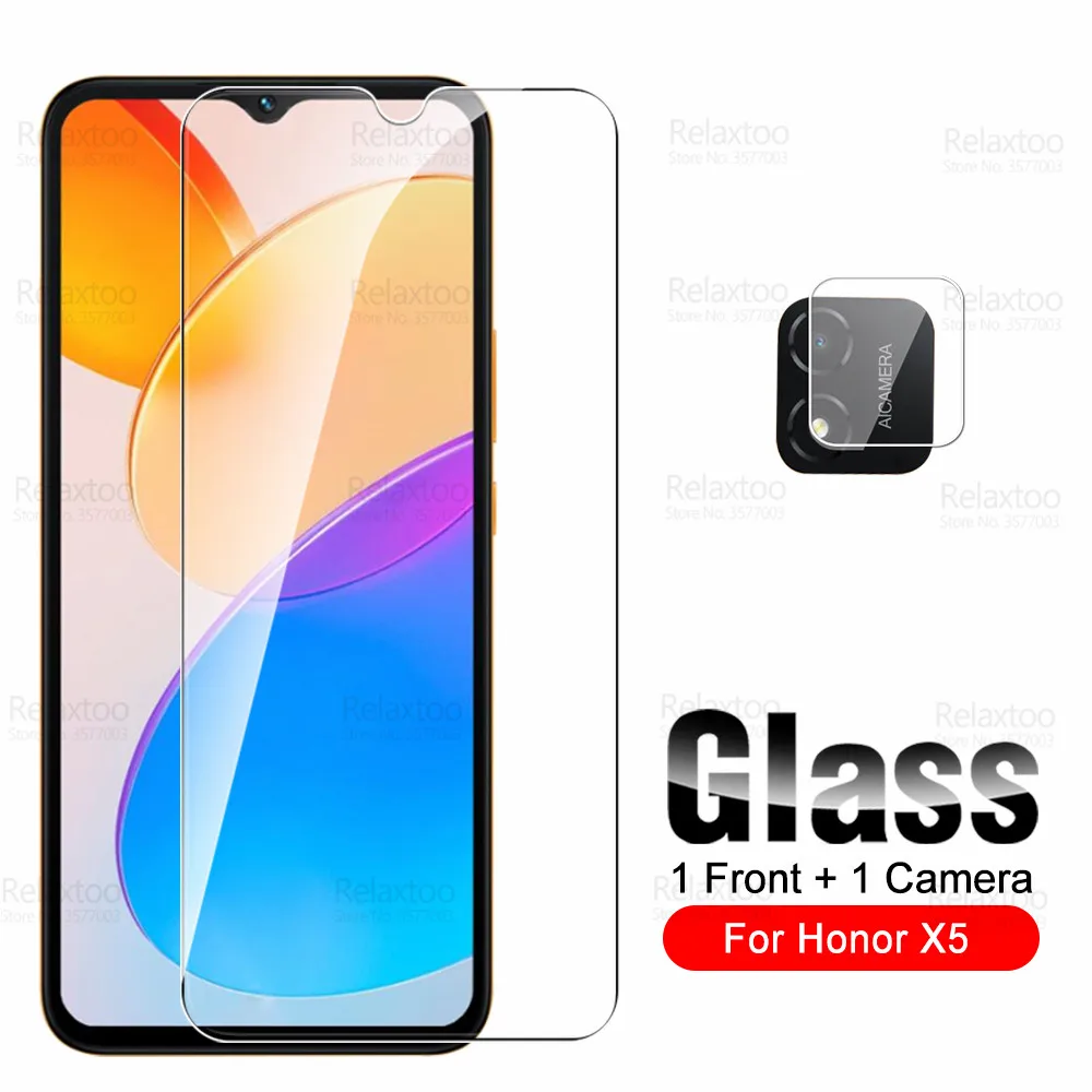 2To1 Camera Tempered Glass For Honor X5 Screen Protector On HonorX5 4G 2022 6.5" Honer Xonor X5 X 5 Armor Cover Protective Film
2To1 Camera Tempered Glass For Honor X5 Screen Protector On HonorX5 4G 2022 6.5" Honer Xonor X5 X 5 Armor Cover Protective Film