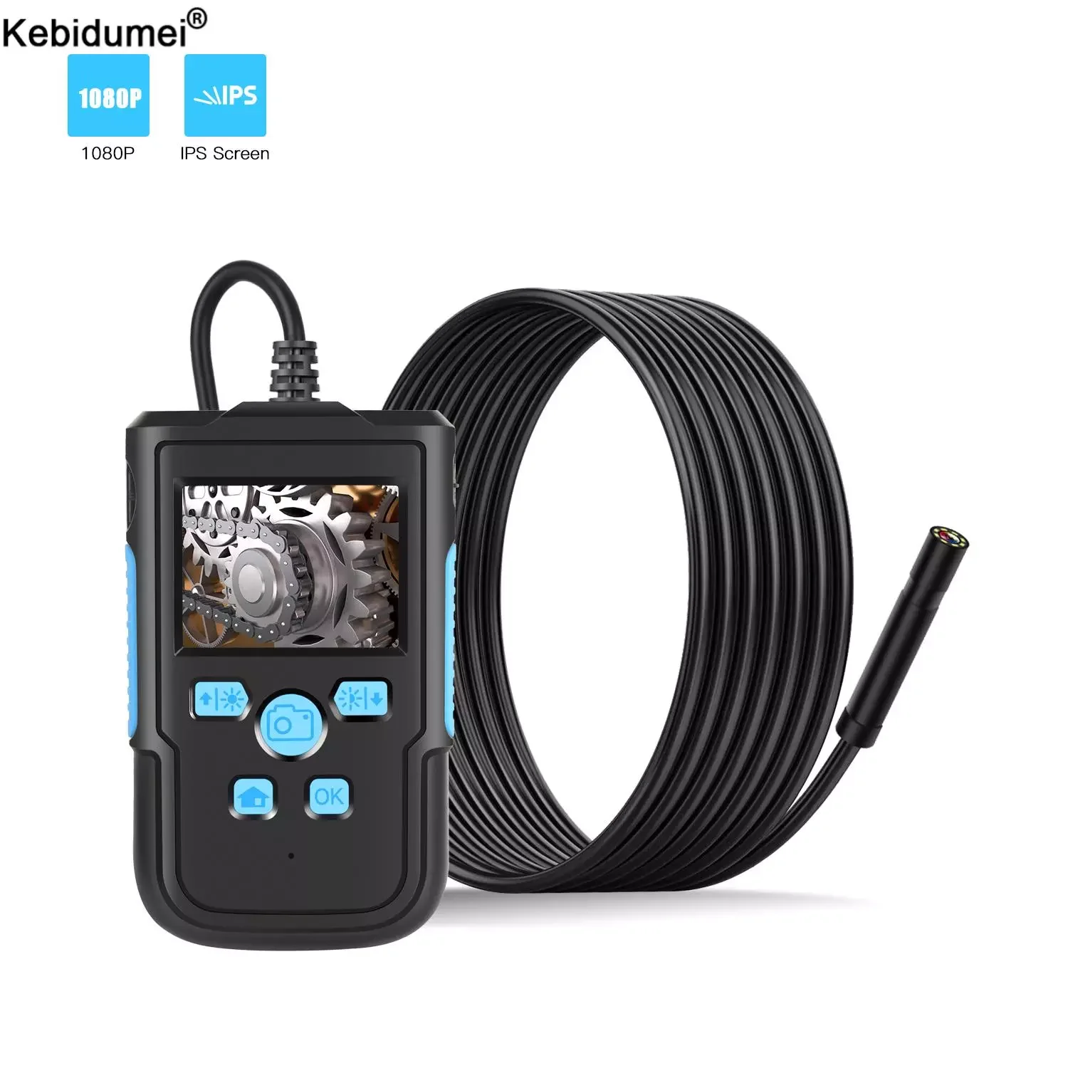 1080P HD 8mm Endoscope Camera Hard Cable Inspection Cameras 2.4 Inch IPS Screen 8 LED Adjustable Endoscope Waterproof Borescope
1080P HD 8mm Endoscope Camera Hard Cable Inspection Cameras 2.4 Inch IPS Screen 8 LED Adjustable Endoscope Waterproof Borescope
