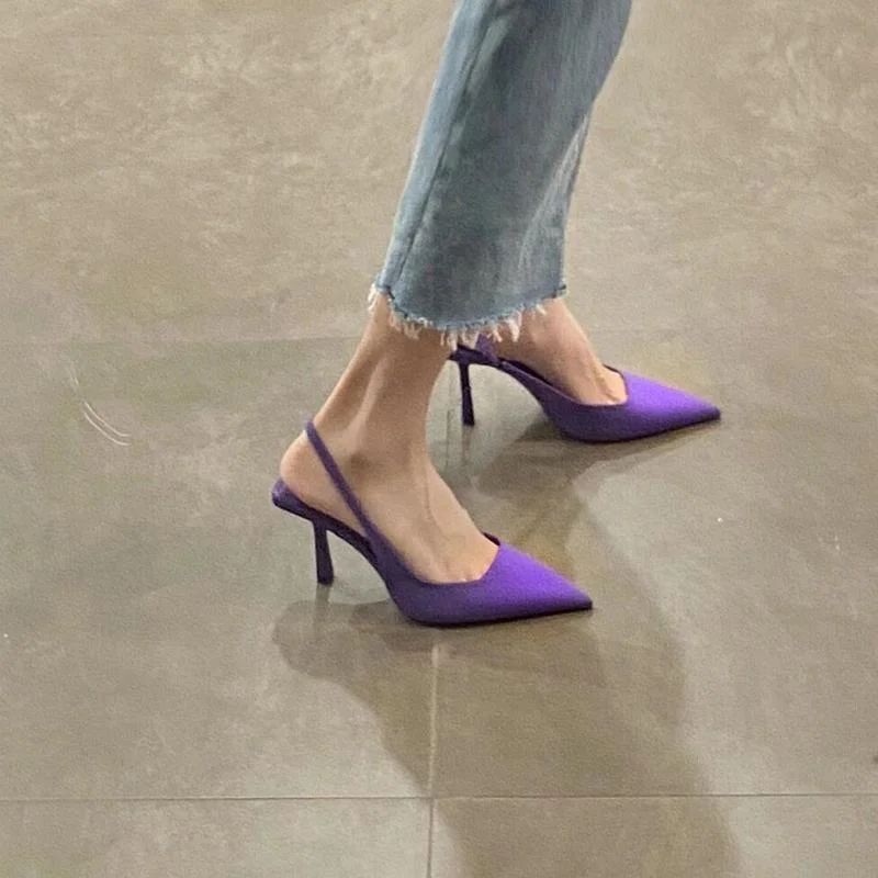 2022 Women Singbacks Sandals Female Sexy High Heel Ladies Pointed Toe Shoes Woman Summer Fashion Elastic Band Sandalias
2022 Women Singbacks Sandals Female Sexy High Heel Ladies Pointed Toe Shoes Woman Summer Fashion Elastic Band Sandalias