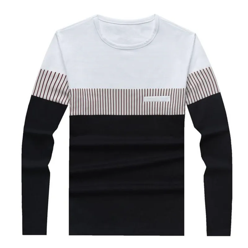Men's Cotton T Shirt Striped O-Neck Long Sleeve Shirt Fashion Casual Slim Fit Brand Clothing
Men's Cotton T Shirt Striped O-Neck Long Sleeve Shirt Fashion Casual Slim Fit Brand Clothing