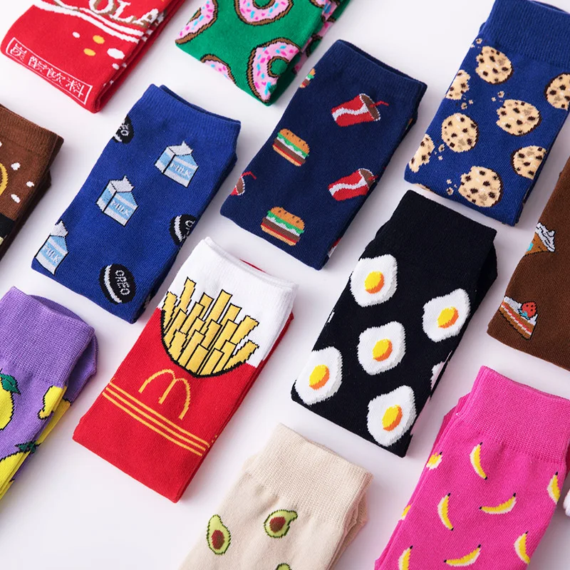 2 pair Women Socks Funny Cute Cartoon Fruits Banana Avocado Lemon Cookie Donuts Food Happy Japanese Harajuku skateboard Socks
2 pair Women Socks Funny Cute Cartoon Fruits Banana Avocado Lemon Cookie Donuts Food Happy Japanese Harajuku skateboard Socks