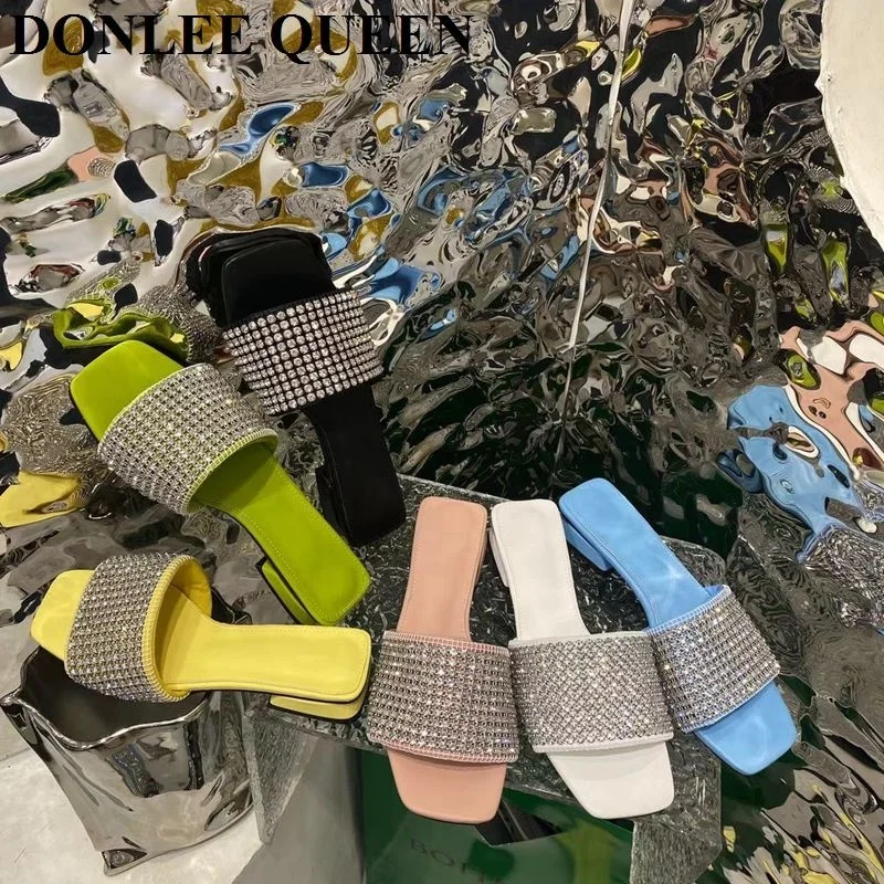 Rhinestone Slippers Women Fashion Crystal Sandals Casual Slip on Beach Slides Peep Toe Flat Heels Mule Vacation Bling Flip Flops
Rhinestone Slippers Women Fashion Crystal Sandals Casual Slip on Beach Slides Peep Toe Flat Heels Mule Vacation Bling Flip Flops