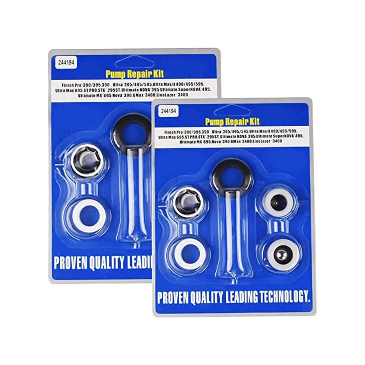 244194 Aftermarket Pump Repair Packing Kit for Airless Paint Sprayer 390 395 490 495 595 3400 Compatible (2 Pack)
244194 Aftermarket Pump Repair Packing Kit for Airless Paint Sprayer 390 395 490 495 595 3400 Compatible (2 Pack)