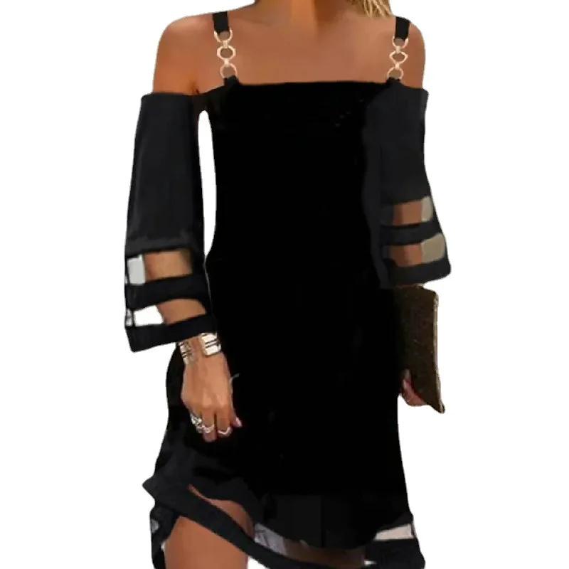 Elegant Party Dresses for Women 2023 Spring Summer Casual Slash Neck Sexy Mesh Stitching Solid Off Shoulder Pullover Sling Dress
Elegant Party Dresses for Women 2023 Spring Summer Casual Slash Neck Sexy Mesh Stitching Solid Off Shoulder Pullover Sling Dress