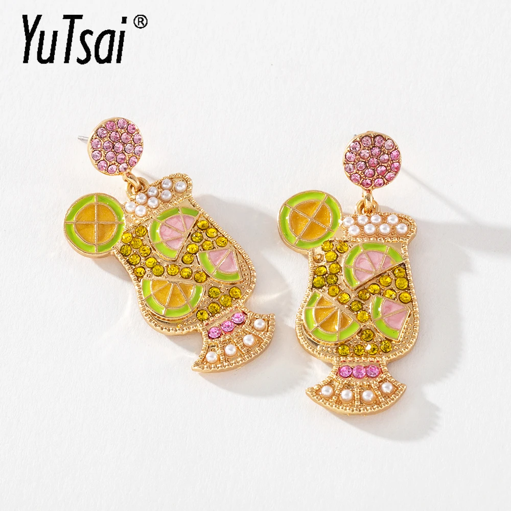 YUTSAI Fashion Flash Cool Summer Cold Drink Beer Cup Drop Earrings Elegant Wine Cup Alloy Earring for Women Jewelry YT995
YUTSAI Fashion Flash Cool Summer Cold Drink Beer Cup Drop Earrings Elegant Wine Cup Alloy Earring for Women Jewelry YT995