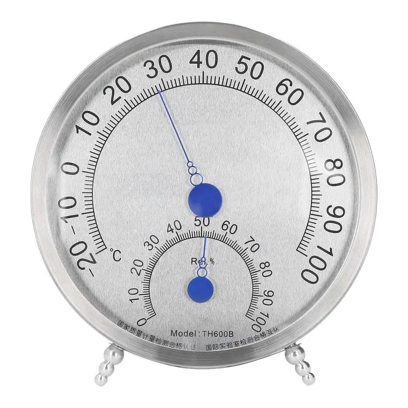 

Термометр-Гигрометр, аналоговый измеритель влажности и температуры 2 в 1, с металлическим метеорологическим циферблатом, водонепроницаемый, подходит для бассейна и сада