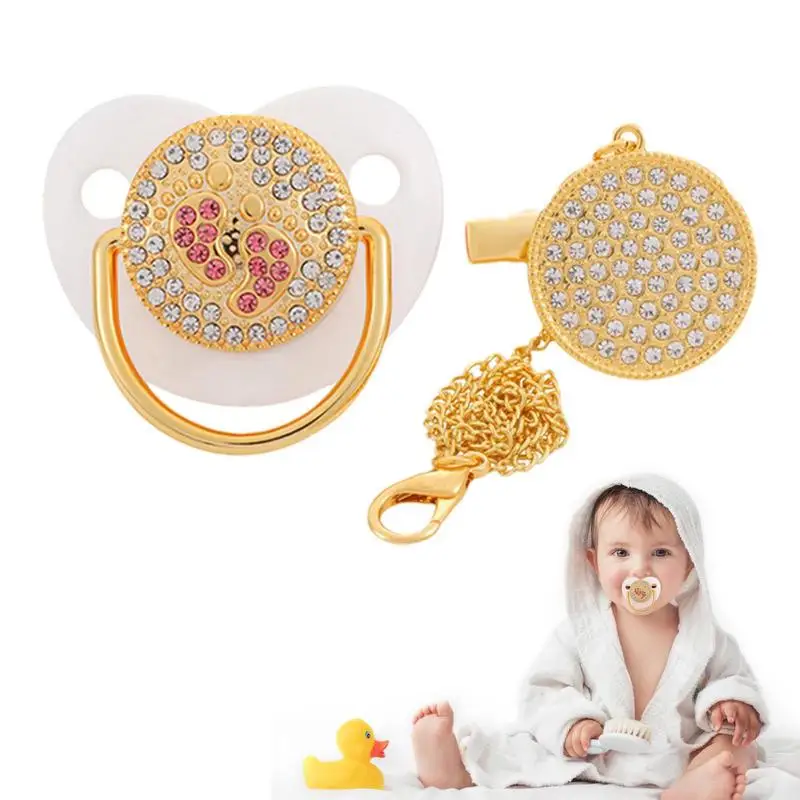Baby Pacifier Prevents Moisture Build-up Diamond Binky 6 To 8 Months Baby Comforting Toy For Baby Shower Christening Gender
Baby Pacifier Prevents Moisture Build-up Diamond Binky 6 To 8 Months Baby Comforting Toy For Baby Shower Christening Gender