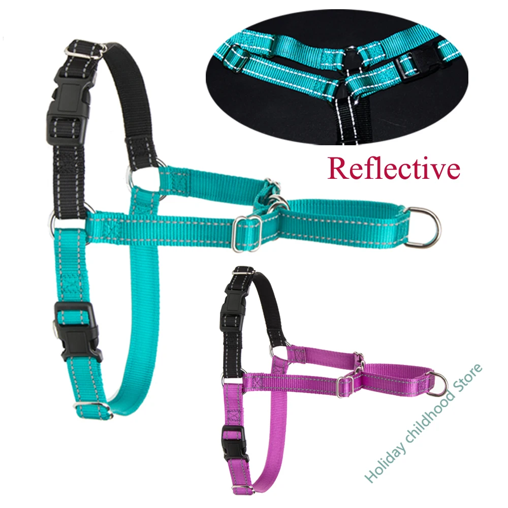 Adjustable nylon dog strap reflective non pull strap for free walking on the street suitable for Labrador pets
Adjustable nylon dog strap reflective non pull strap for free walking on the street suitable for Labrador pets
