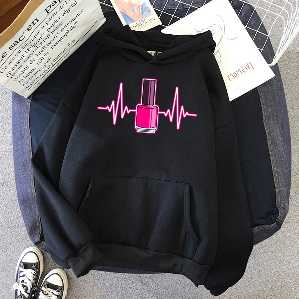 Nail Polish Heartbeat Hoodies Unisex Sweatshirt Casual Fashion Women Pullover Long-sleeve Sweatshirt Streetwear Nail Polish Coat
Nail Polish Heartbeat Hoodies Unisex Sweatshirt Casual Fashion Women Pullover Long-sleeve Sweatshirt Streetwear Nail Polish Coat