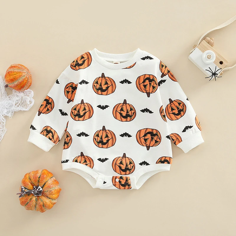Infant Baby My First Halloween Clothes Baby Girl Boy Sweatshirt Romper Jumpsuit Bat Boo Pumpkin Outfit Halloween Costume
Infant Baby My First Halloween Clothes Baby Girl Boy Sweatshirt Romper Jumpsuit Bat Boo Pumpkin Outfit Halloween Costume