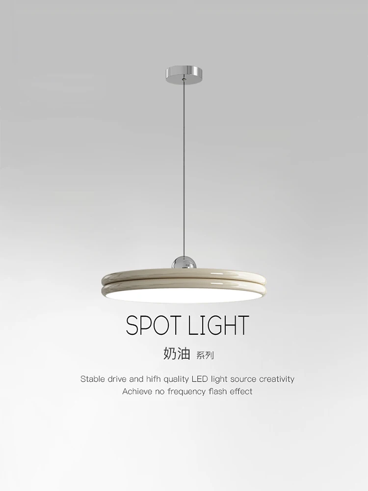Cream Style UFO Restaurant Chandelier Simple Modern Atmosphere Dining Room Dining Table Bar Suspension Wire Full Spectrum
Cream Style UFO Restaurant Chandelier Simple Modern Atmosphere Dining Room Dining Table Bar Suspension Wire Full Spectrum