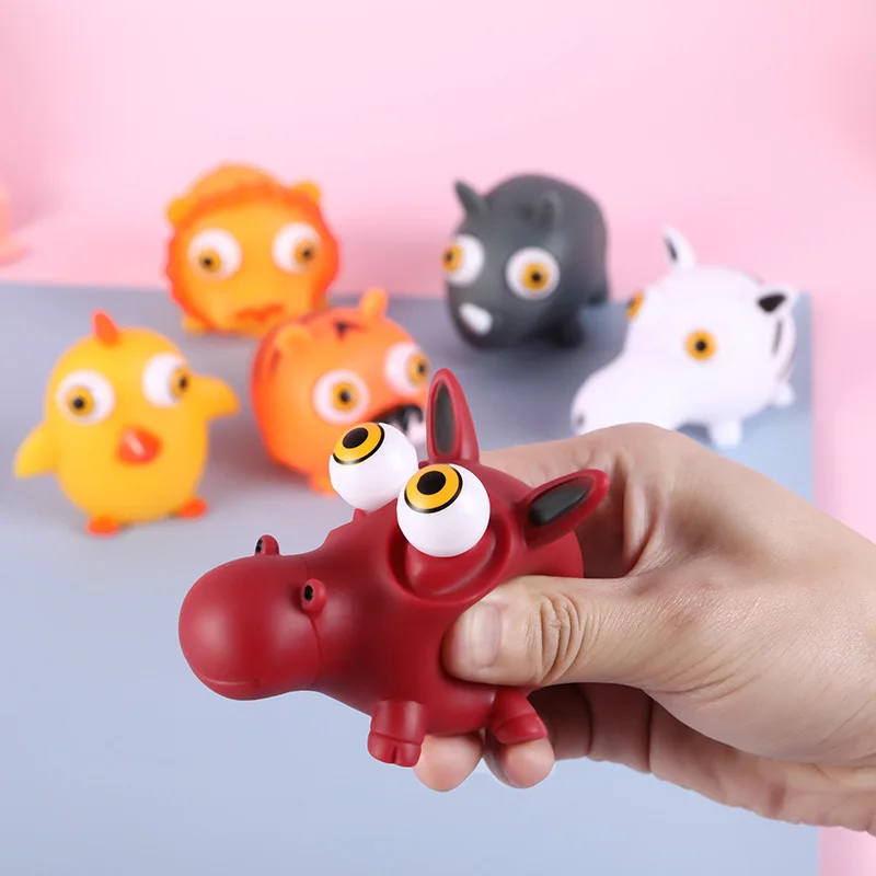 

Squeeze Animals Stress Toys Cute Cartoon Hippo Elephant Lion Dog Cow Pig Zebra Chicken Tiger Decompression Toys