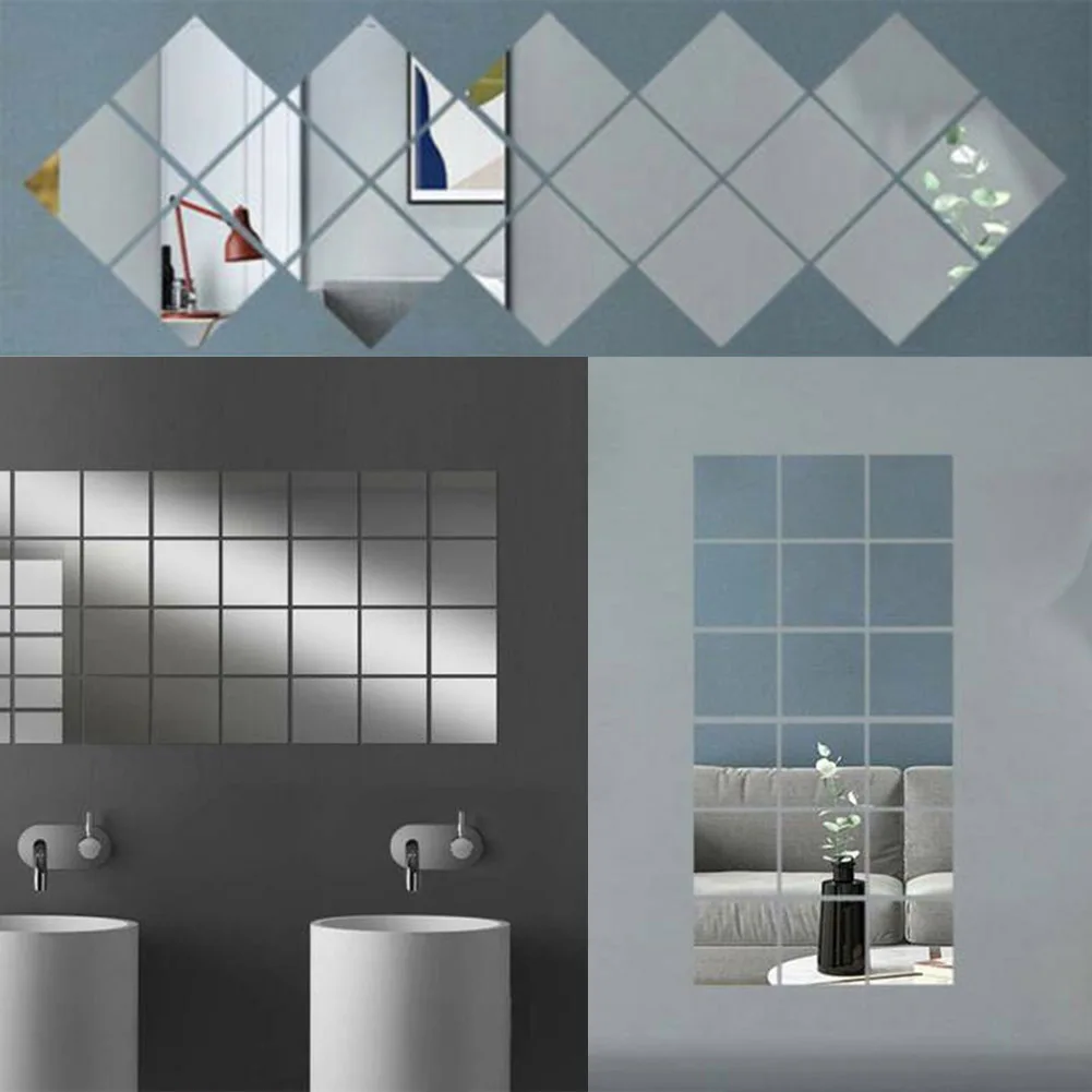 16Pcs 15 X 15cm Square Mirror Stickers Self Adhesive Wall Stickers For Living Room Bathroom Home Decor
16Pcs 15 X 15cm Square Mirror Stickers Self Adhesive Wall Stickers For Living Room Bathroom Home Decor