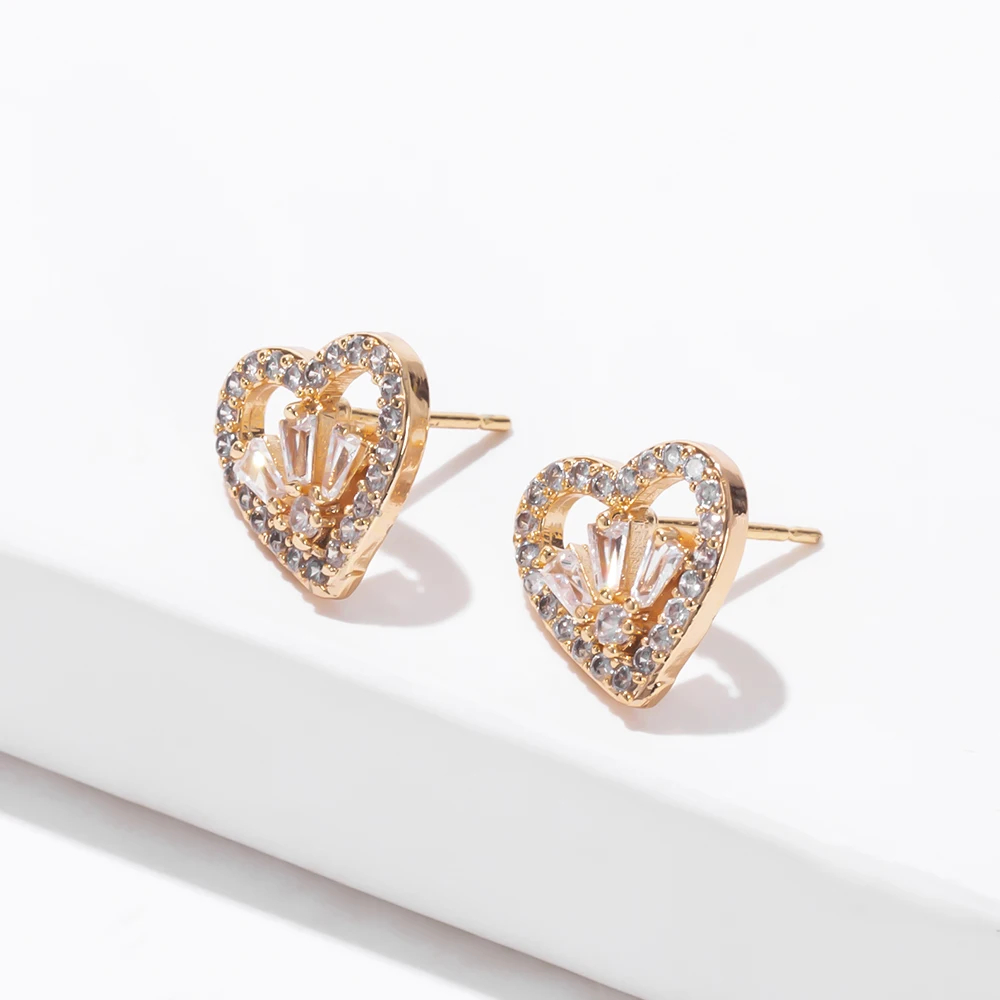 Cubic Zirconia Copper Jewelry Wholesale Heart Shape Original Piercing Earrings for Women Cute Stud Earring Female Accessories
Cubic Zirconia Copper Jewelry Wholesale Heart Shape Original Piercing Earrings for Women Cute Stud Earring Female Accessories