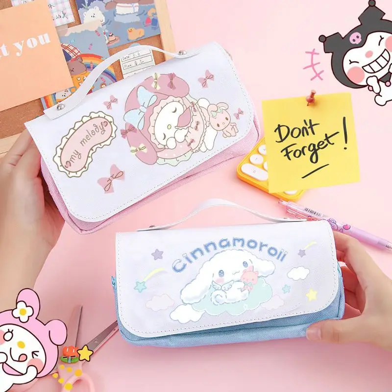 Кавайная шкатулка для карандашей Kuromi Cinnamoroll Mymelody Sanrioed с мультяшным аниме портативная вместительная сумка для хранения для студентов
Кавайная шкатулка для карандашей Kuromi Cinnamoroll Mymelody Sanrioed с мультяшным аниме портативная вместительная сумка для хранения для студентов