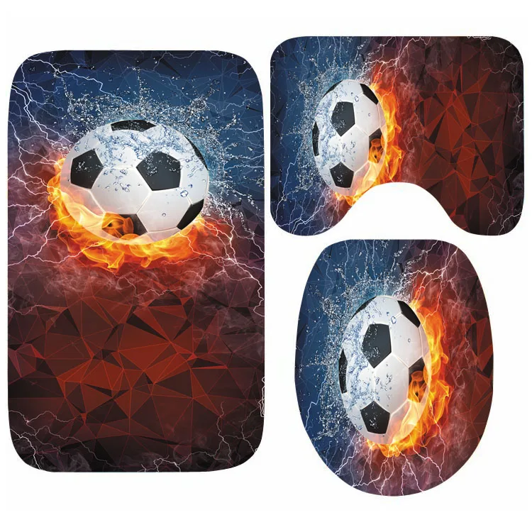 Cool Fire Ice Soccer Basketball Tennis Sports Bathroom Mat Fire Water Splashing Football Bath Mat Set Toilet Rug Carpet Shower
Cool Fire Ice Soccer Basketball Tennis Sports Bathroom Mat Fire Water Splashing Football Bath Mat Set Toilet Rug Carpet Shower