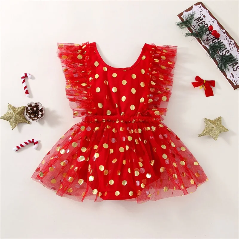 Baby Girl Romper Dress Fly Sleeve Round Neck Dot Print Casual Fall Short Jumpsuit Dress For New Born Items
Baby Girl Romper Dress Fly Sleeve Round Neck Dot Print Casual Fall Short Jumpsuit Dress For New Born Items