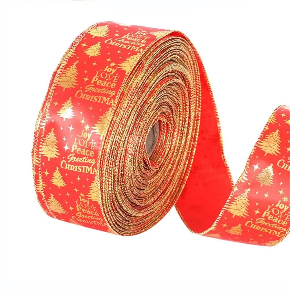 Christmas Printed Ribbon Red, Silver, Gold Gilding Ribbons Happy New Year Gifts Wrapping Merry Christmas Gifts
Christmas Printed Ribbon Red, Silver, Gold Gilding Ribbons Happy New Year Gifts Wrapping Merry Christmas Gifts