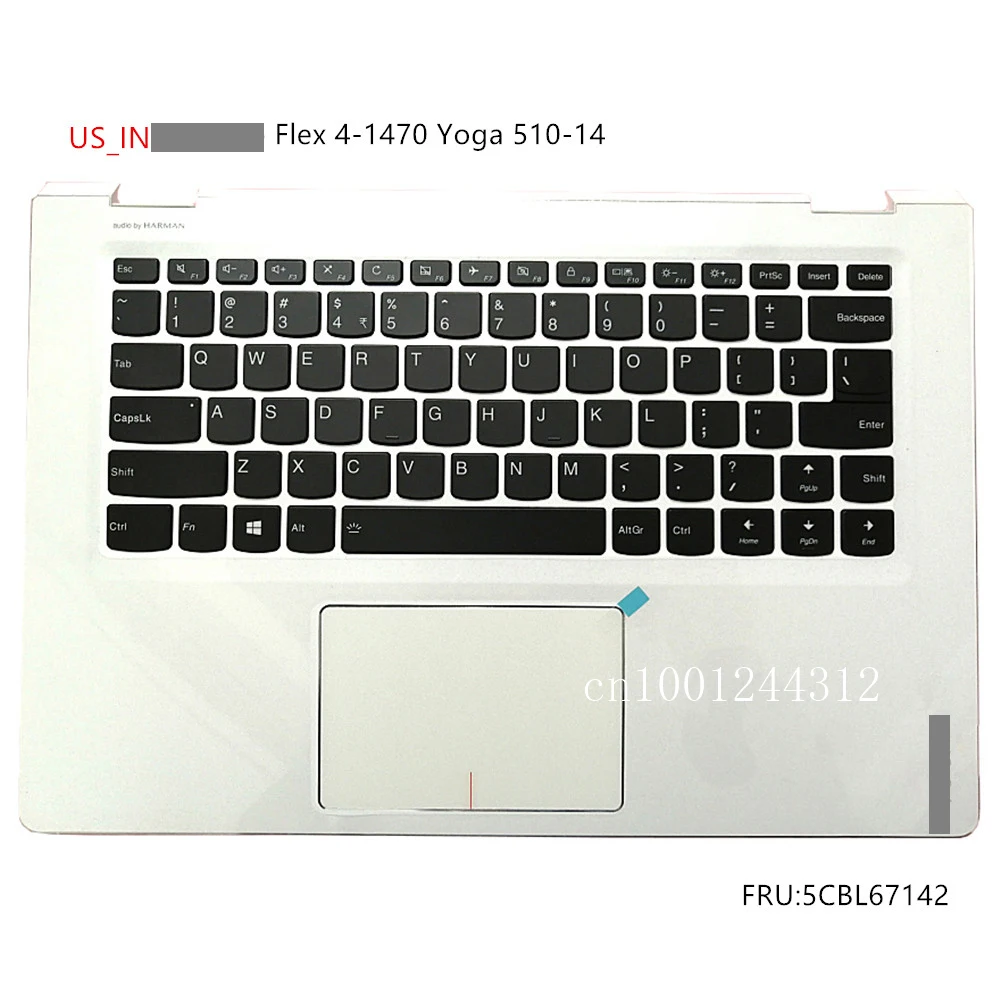 New Original For Flex 4-1470 Yoga 510-14 Palmrest Upper Case Keyboard Bezel Cover Backlit 5CBL67142
New Original For Flex 4-1470 Yoga 510-14 Palmrest Upper Case Keyboard Bezel Cover Backlit 5CBL67142